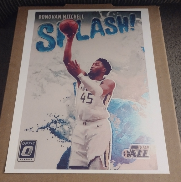DONOVAN MITCHELL UTAH JAZZ SPLASH! COLOR ART 8.5x11 WALL NBA REPRINT POSTER NEW! - Picture 1 of 4